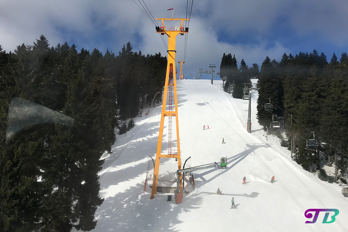 Skifahren Schwebebahn Ausblick Piste Sessellift Fichtelberg