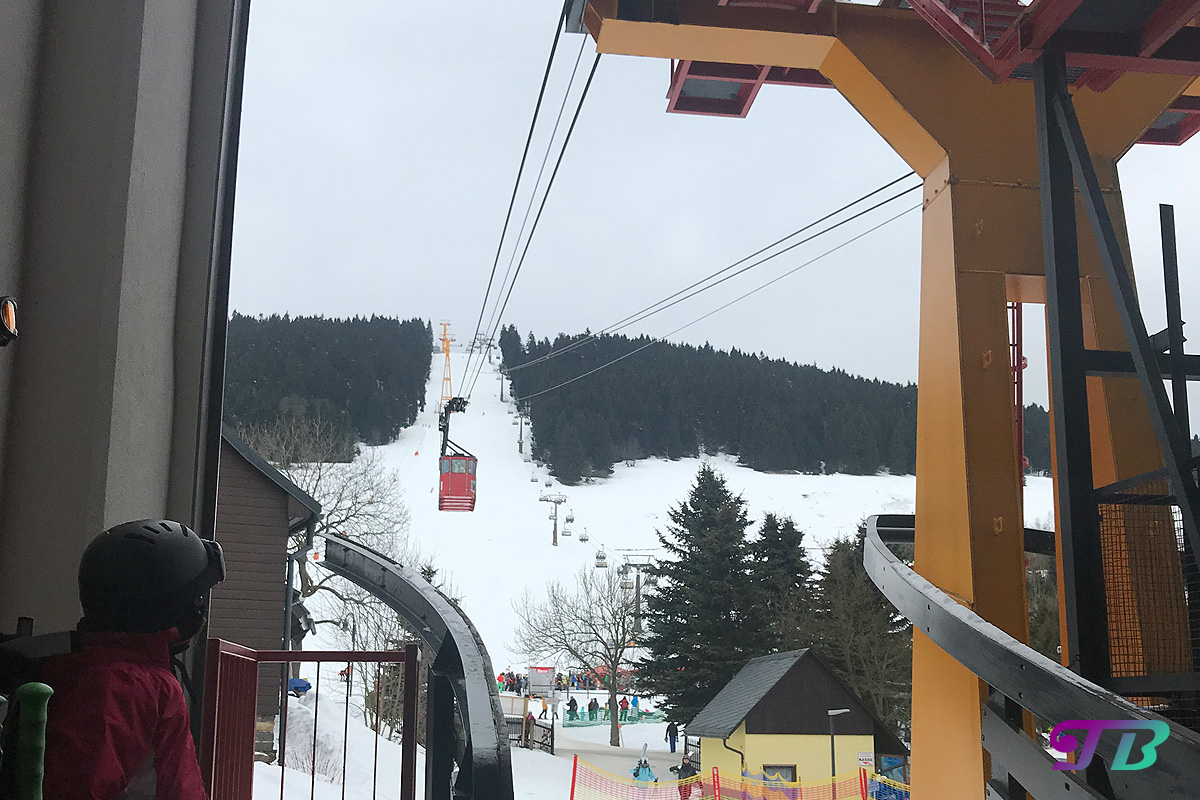 Skifahren Schwebebahn Fichtelberg Oberwiesenthal