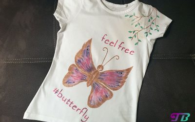 Mein selbstgemaltes Schmetterling – T-Shirt
