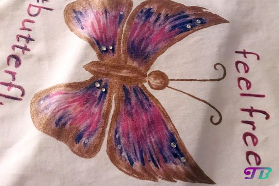 Schmetterling Shirt DIY Strass