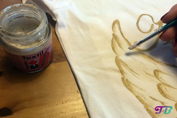 Angel Engel Shirt Textil Glitter malen DIY