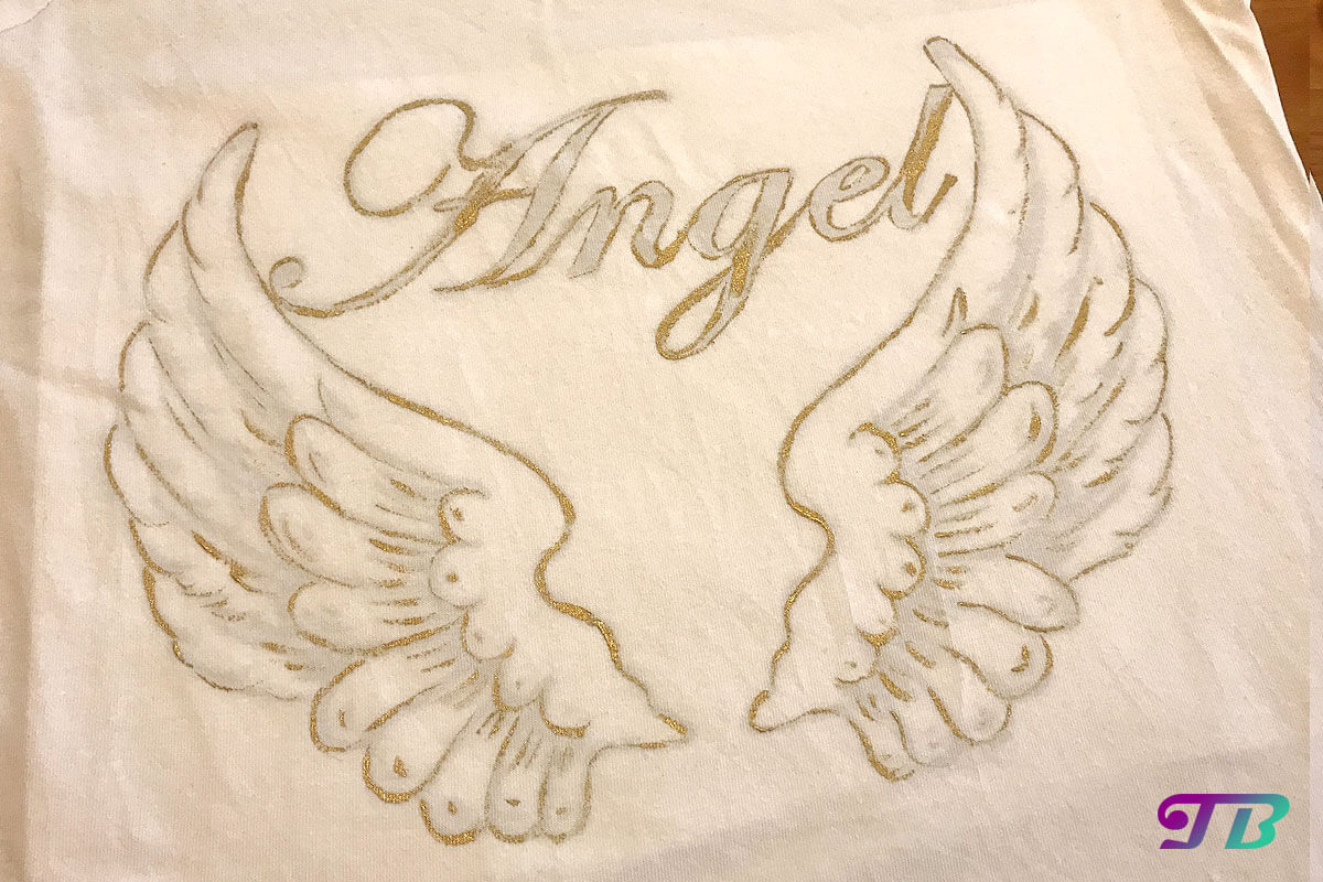 Angel Engel Shirt Umriss DIY