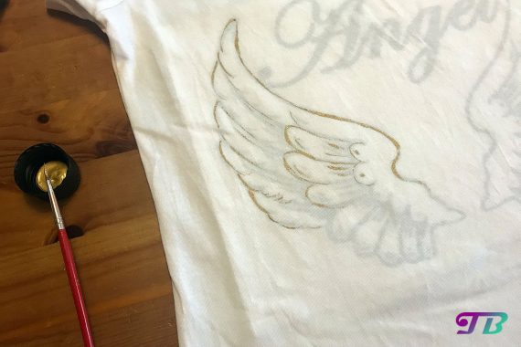 Angel Engel Shirt Umriss zeichnen DIY
