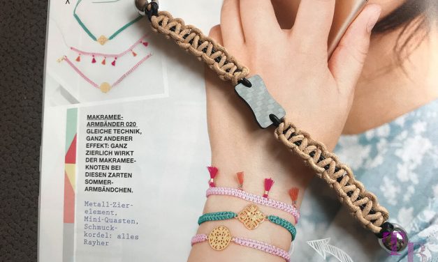 burda accessoires Magazin – Makramee-Armband der besonderen Art