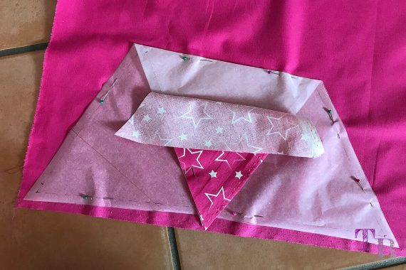 burda accessoires Magazin Pyramidentasche pink Unterteil stecken