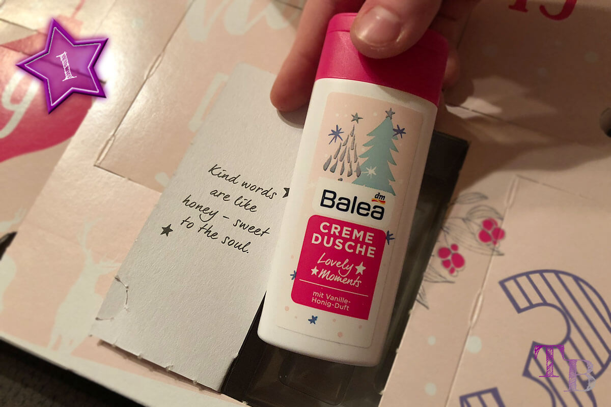 Balea Adventskalender Creme Dusche Vanille