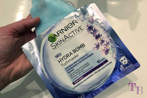 Garnier Tuchmaske Skinactive Hydra Bomb müde Haut Lavendelöl Maske