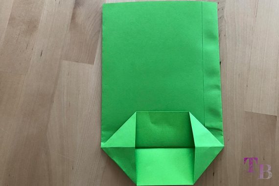 DIY Papiertüte DIN A4 Blatt Boden öffnen