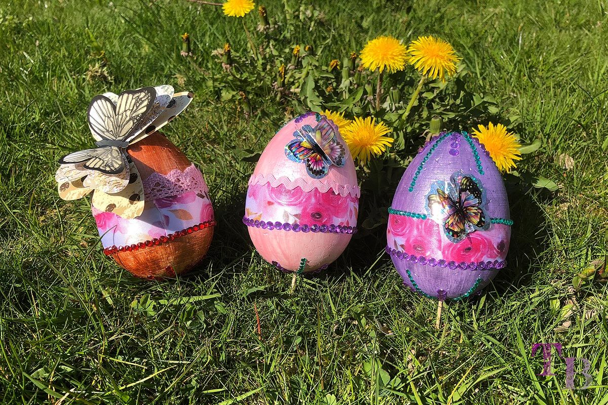 Lastminute DIY-Ostergeschenk – Dekoratives Styropor-Ei selbstgemacht
