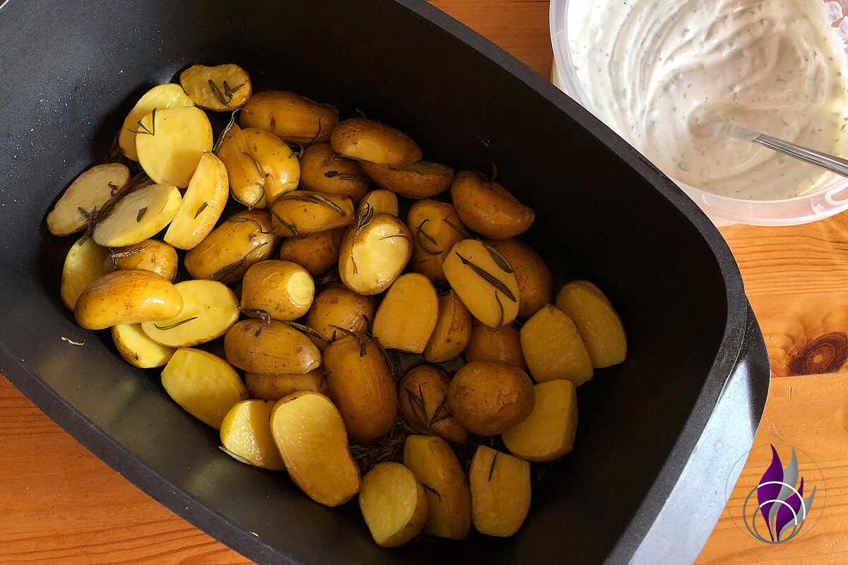Rosmarinkartoffeln Kräuterquark