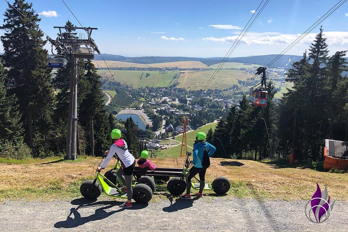 fun4family Monster-Roller Oberwiesenthal Erzgebirge Aussicht Skihang
