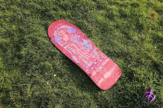 fun4family Upcycling Skateboard Farbe abschleifen