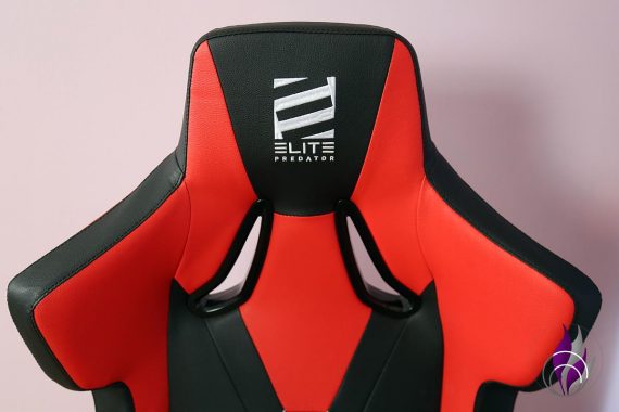 Elite Gaming Stuhl Stickerei Lehne