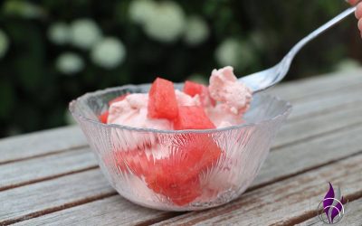 Wassermelone Frozen Joghurt – lecker an heißen Sommertagen