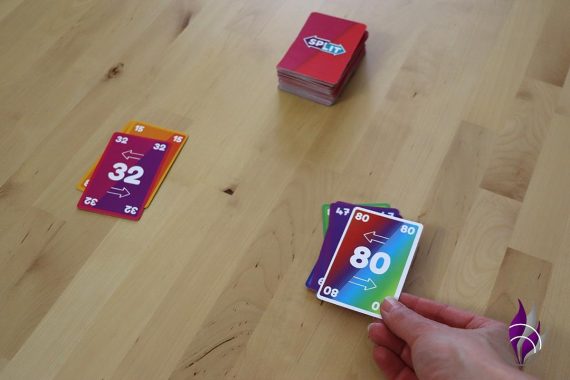 Split Kartenspiel Spielrunde Karte legen 5 fun4family
