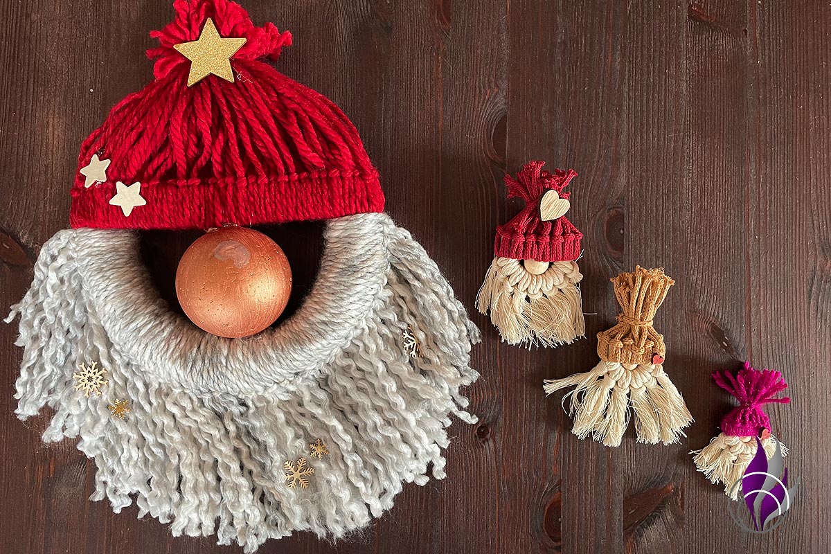 Weihnachtliche Makramee-Ideen Nikolaus Wichtel-Parade 4 fun4family