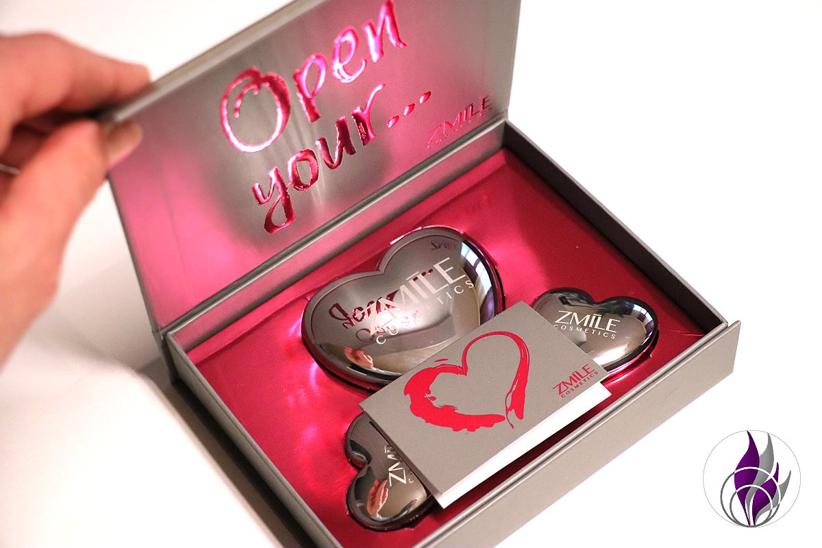Geschenkboxen Sweethearts Orchid Love Glanz spiegeln ZMILE COSMETICS fun4family