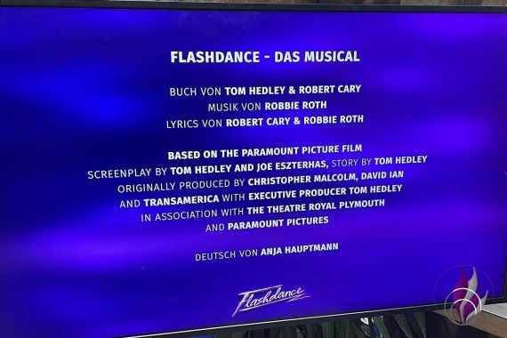 "Flashdance - Das Musical" offMUSICAL ShowSlot Infos Monitor 2 fun4family