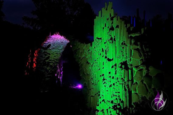 Illumination Rakotzbrücke Azaleen- und Rhododendronpark Kromlau 2022 3 fun4family