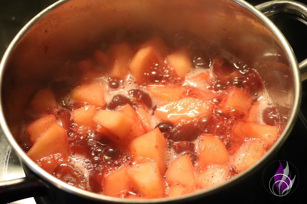 Kirsch-Apfel-Marmelade Zutaten kochen fun4family