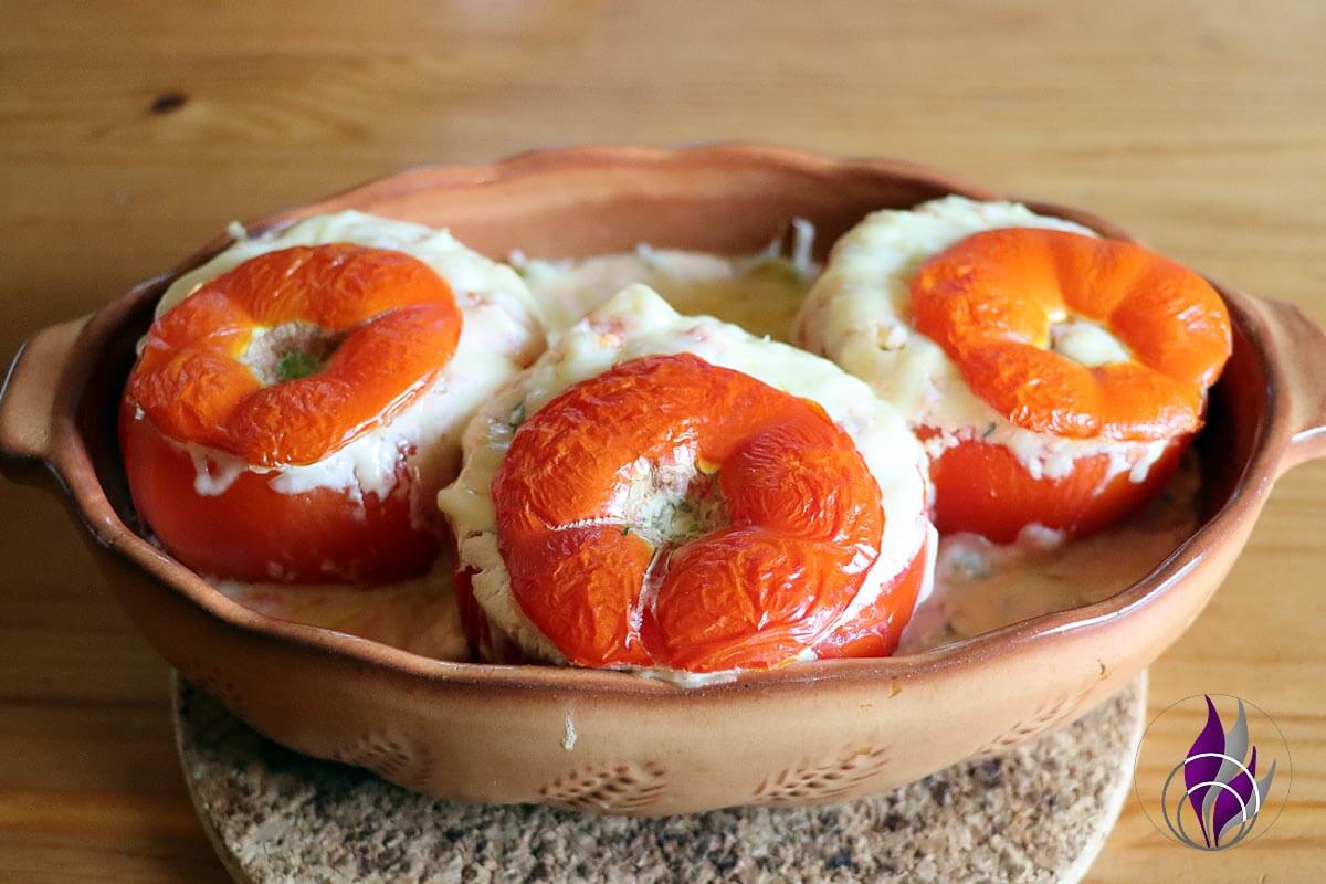 Gefüllte Tomaten mit Creme Fraiche überbacken fun4family