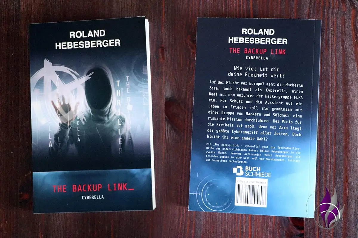 The Backup Link - Cyberella Roland Hebesberger Spinnen-Trilogie Cover Buch fun4family