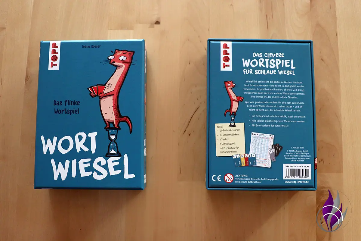 Wortwiesel Kartenspiel frechverlag Design Verpackung fun4family