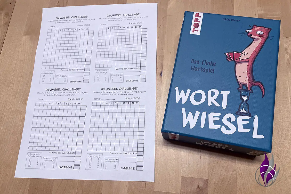 Wortwiesel Wiesel-Challenge Vorlage Download fun4family