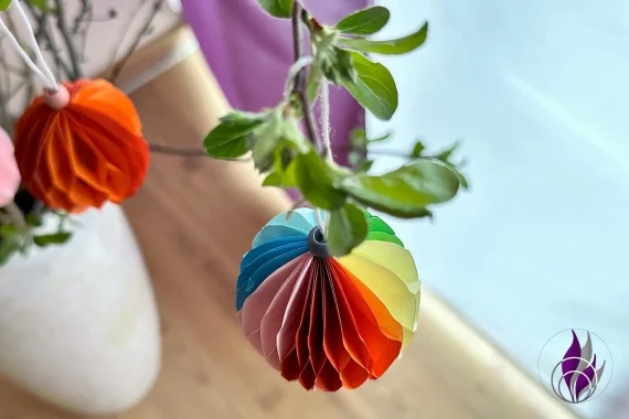 Waben-Ei Regenbogen Farbe Deko Ostern DIY fun4family