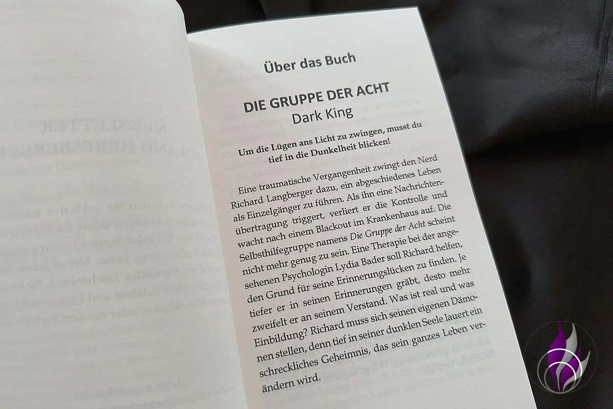 "Die Gruppe der Acht - Dark King" Roland Hebesberger Psychothriller - Über das Buch - fun4family