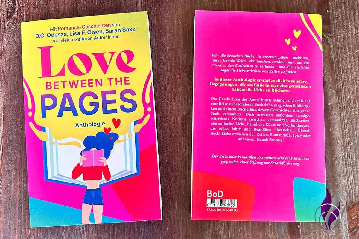 "Love between the Pages" BoD Books on Demand Buch Buchrezension Cover Klappentext fun4family