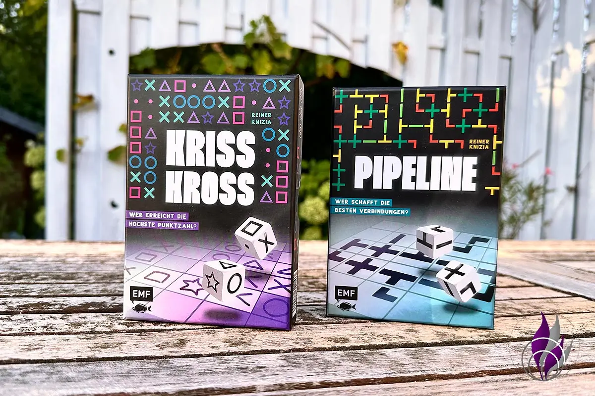 Kriss Kross & Pipeline Spiel Würfelspiel - EMF Verlag Reiner Knizia - fun4family